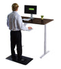 White and Black 52" Bamboo Dual Motor Electric Office Adjustable Computer Desk