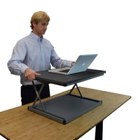 Small Black Adjustable Standing Desk Converter