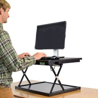 Small Black Adjustable Standing Desk Converter