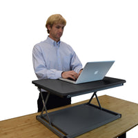 Small Black Adjustable Standing Desk Converter