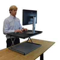 Small Black Adjustable Standing Desk Converter