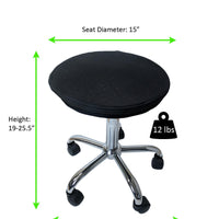 Black and Chrome Active Sitting Rolling Balance Desk Chair