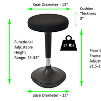 Black Tall Swivel Active Balance Chair