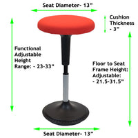 Red Tall Swivel Active Balance Chair