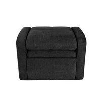 Kids Black Comfy Upholstered Recliner Chair with Storage