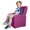 Kids Pink Comfy Upholstered Recliner Chair with Storage