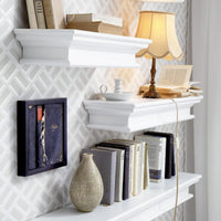 23" Classic White Floating Wall Shelf