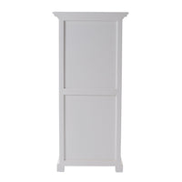 Classic White Storage Cabinet with Basket Set