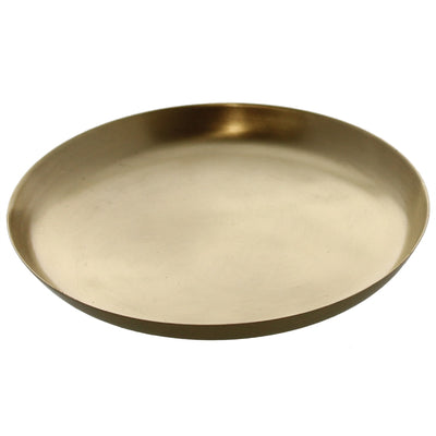 Round Gold Metal Serving Tray