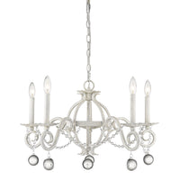 Callie 5-Light Country White Chandelier