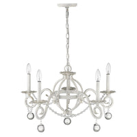 Callie 5-Light Country White Chandelier