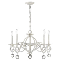 Callie 5-Light Country White Chandelier