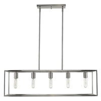 Cobar 5-Light Satin Nickel Island Pendant