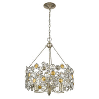 Vitozzi 3-Light Antique Silver Leaf Chandelier