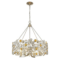 Vitozzi 4-Light Antique Silver Leaf Chandelier