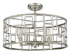 Amoret 5-Light Antique Silver Convertible Pendant