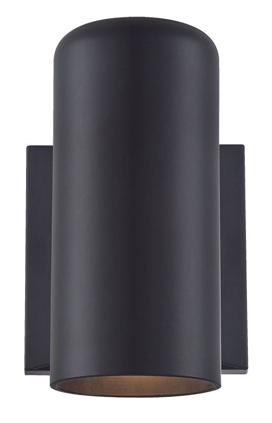 1-Light Matte Black Cylinder Wall Sconce