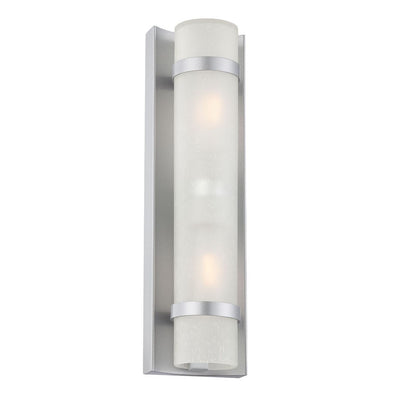 Apollo 2-Light Brushed Steel Wall Sconce