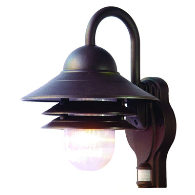 Mariner 1-Light Architectural Bronze Wall Light With Motion Sensor