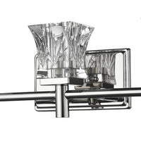 Arabella 3-Light Polished Nickel Sconce With Pressed Crystal Shades
