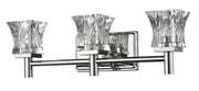 Arabella 3-Light Polished Nickel Sconce With Pressed Crystal Shades