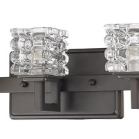 Coralie 5-Light Oil-Rubbed Bronze Sconce With Pressed Crystal Shades