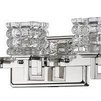 Coralie 5-Light Polished Nickel Sconce With Pressed Crystal Shades