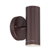 Integrated LED 2-Light Architectural Bronze Wall Light