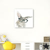 30" x 30" Watercolor Cutie Rabbit in Glasses Canvas Wall Art