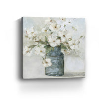 20" x 20" Watercolor Soft Pastel Dogwood Bouquet Canvas Wall Art