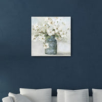 20" x 20" Watercolor Soft Pastel Dogwood Bouquet Canvas Wall Art