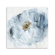 30" x 30" Watercolor Abstract Gray Blue Flower II Canvas Wall Art