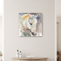 30" x 30" Abstract Watercolor Horse Canvas Wall Art