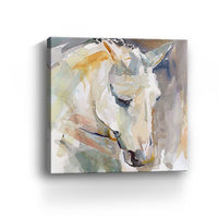 40" x 40" Abstract Watercolor Horse Canvas Wall Art