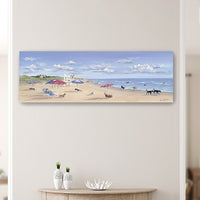 60" x 20" Dogs Rule the Beach Canvas Wall Art