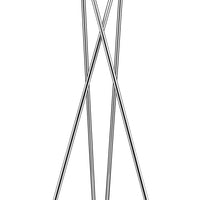Trition 1-Light Polished Chrome Tripod Floor Lamp With Latte Linen Shade