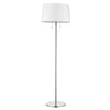 Urban Basic 2-Light Polished Chrome Adjustable Floor Lamp With Off-White Linen Shade