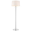 Urban Basic 2-Light Polished Chrome Adjustable Floor Lamp With Off-White Linen Shade