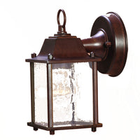 Builder's Choice 1-light Burled Walnut Wall light With Seeded Glass