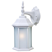 Craftsman 2 1-Light Textured White Wall Light With Frosted Glass