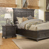 Distressed Dark Grey Wood 2 Drawer Nightstand