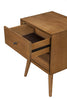 Brown Century Modern Wood 2 Drawer Nightstand