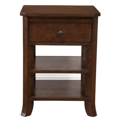 Mahogany Brown One Drawer Flair Nightstand