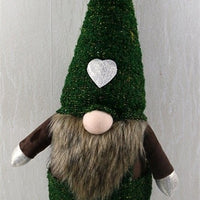 Topiary Dark Green and Brown Standing Gnome