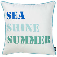 Blue and White Sea Shine Marine Throw Pillow