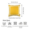 Yellow and White Greek Key Bordered Throw Pillow