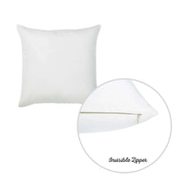 Set of 2 White Modern Square Throw Pillows