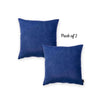 Set of 2 Blue Modern Square Throw Pillows