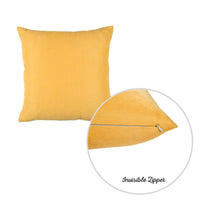 Set of 2 Yellow Modern Square Throw Pillows