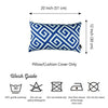 Blue Greek Key Pattern Lumbar Throw Pillow